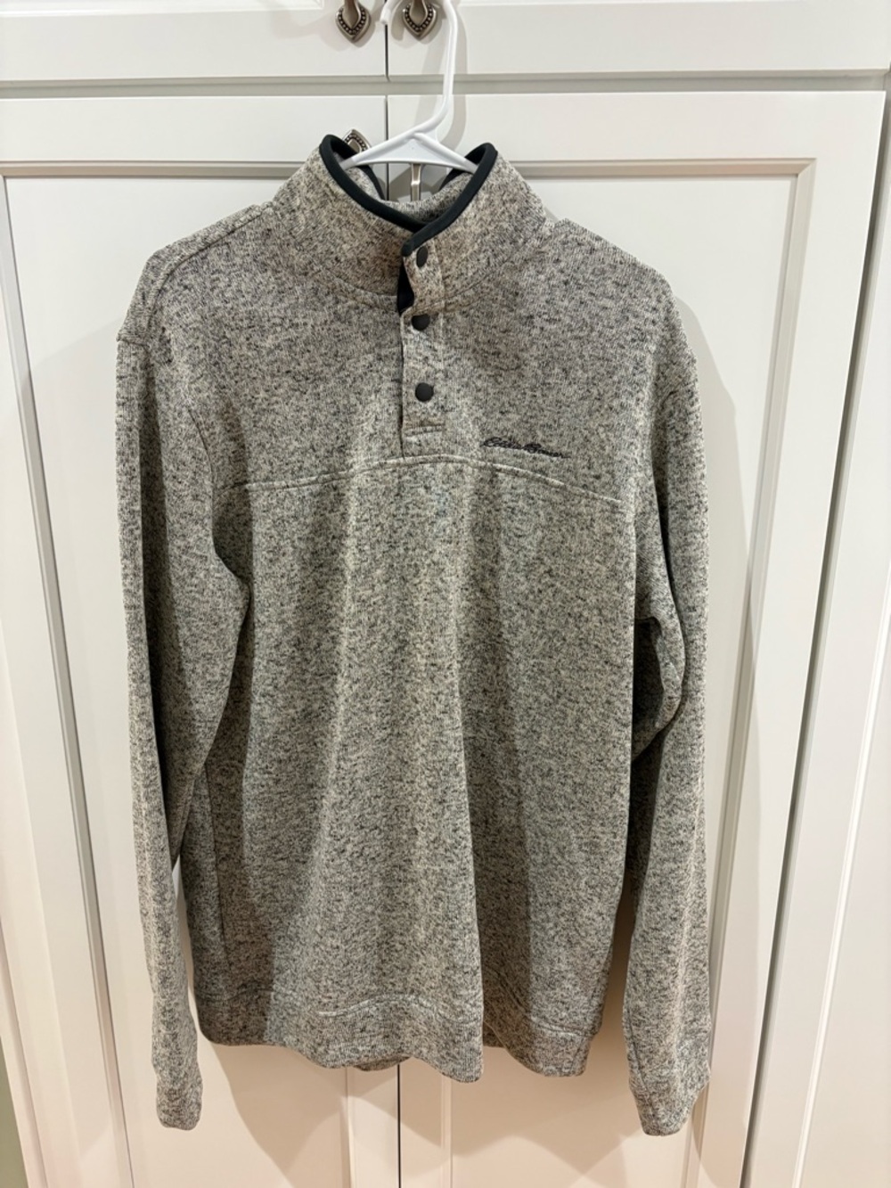 Eddie Bauer Men’s Large Tall Quarter-Snap Pullover Fleece Sweatshirt
